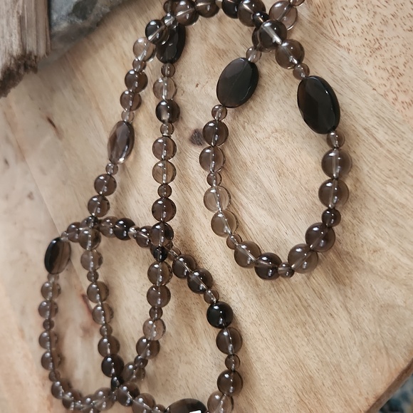 42 Inch Smoky Quartz Necklace NWOT - Picture 5 of 5